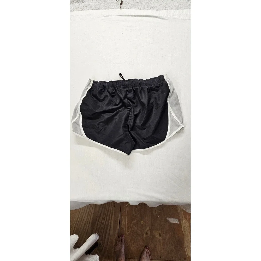 Athletic Works Womens Black Grey Running Shorts XL 16-18 Mesh Inset Gym Workout